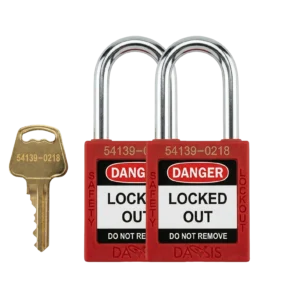 Keyed Alike Safety Red Padlock Pack of 2