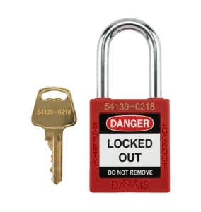 Keyed Differently Safety Red Padlock