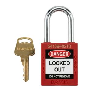 Keyed Differently Safety Red Padlock