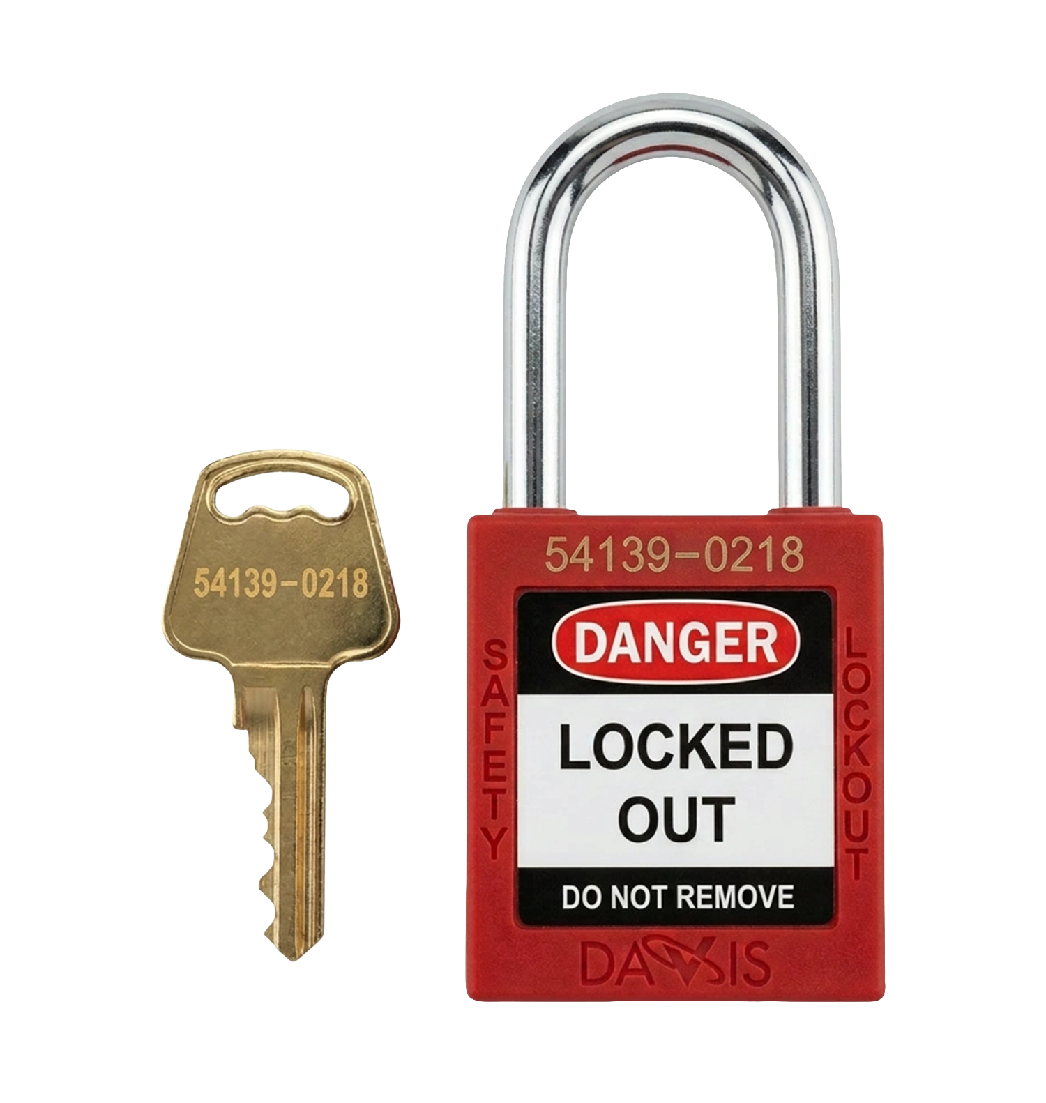 Keyed Differently Safety Red Padlock