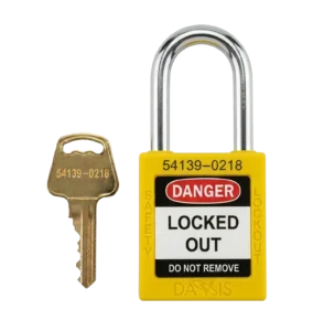 Keyed Differently Safety Yellow Padlock