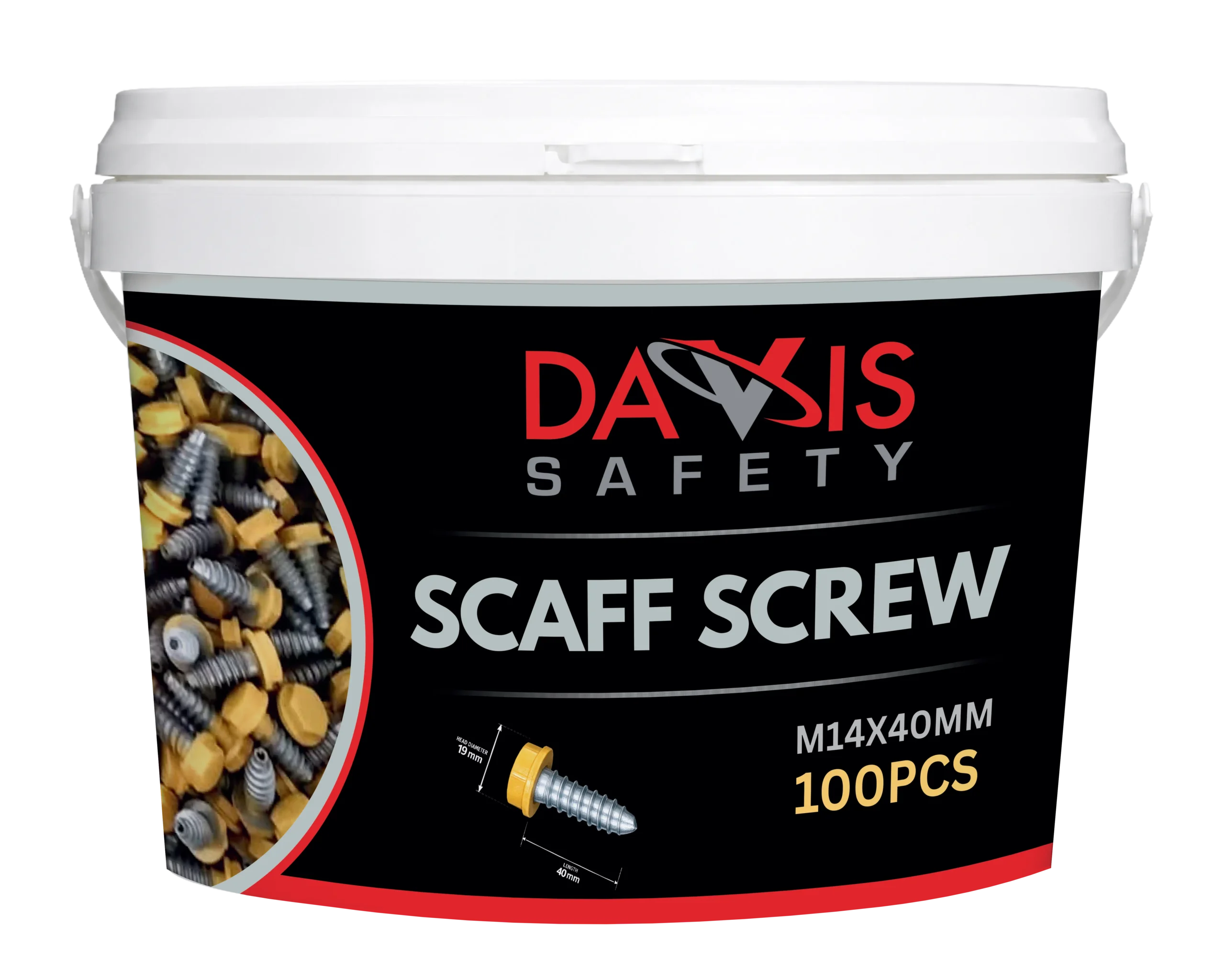 Scaff Screw M14 - 19mm Head x 40mm