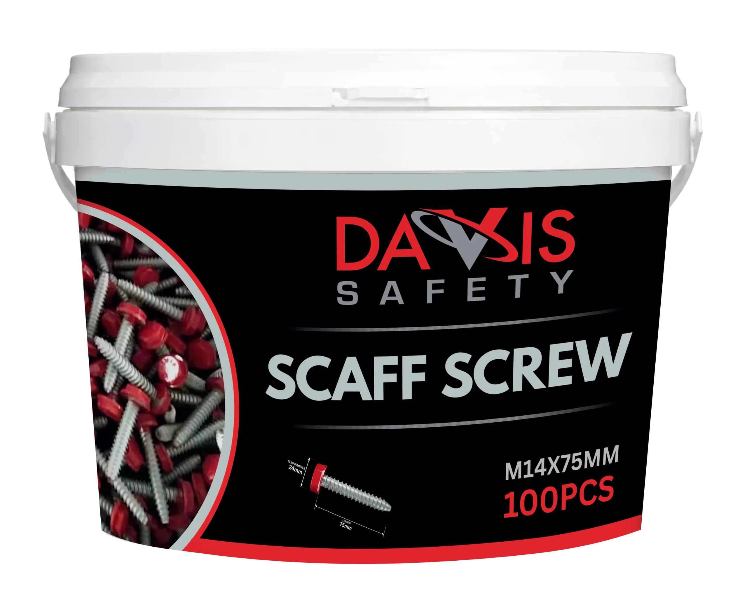 Scaff Screw M14 - 19mm Head x 75mm